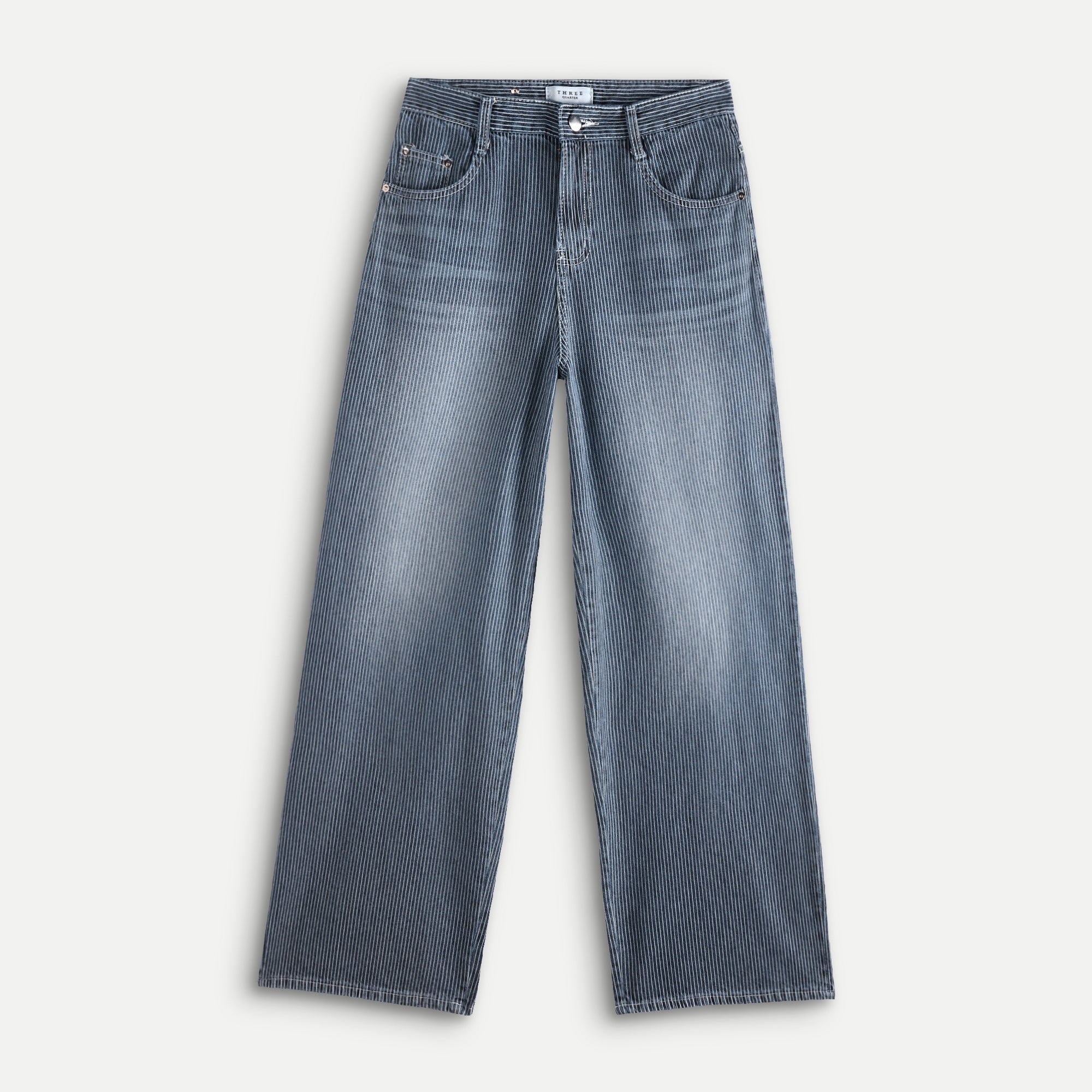 Striped Everdenim Wide Jeans