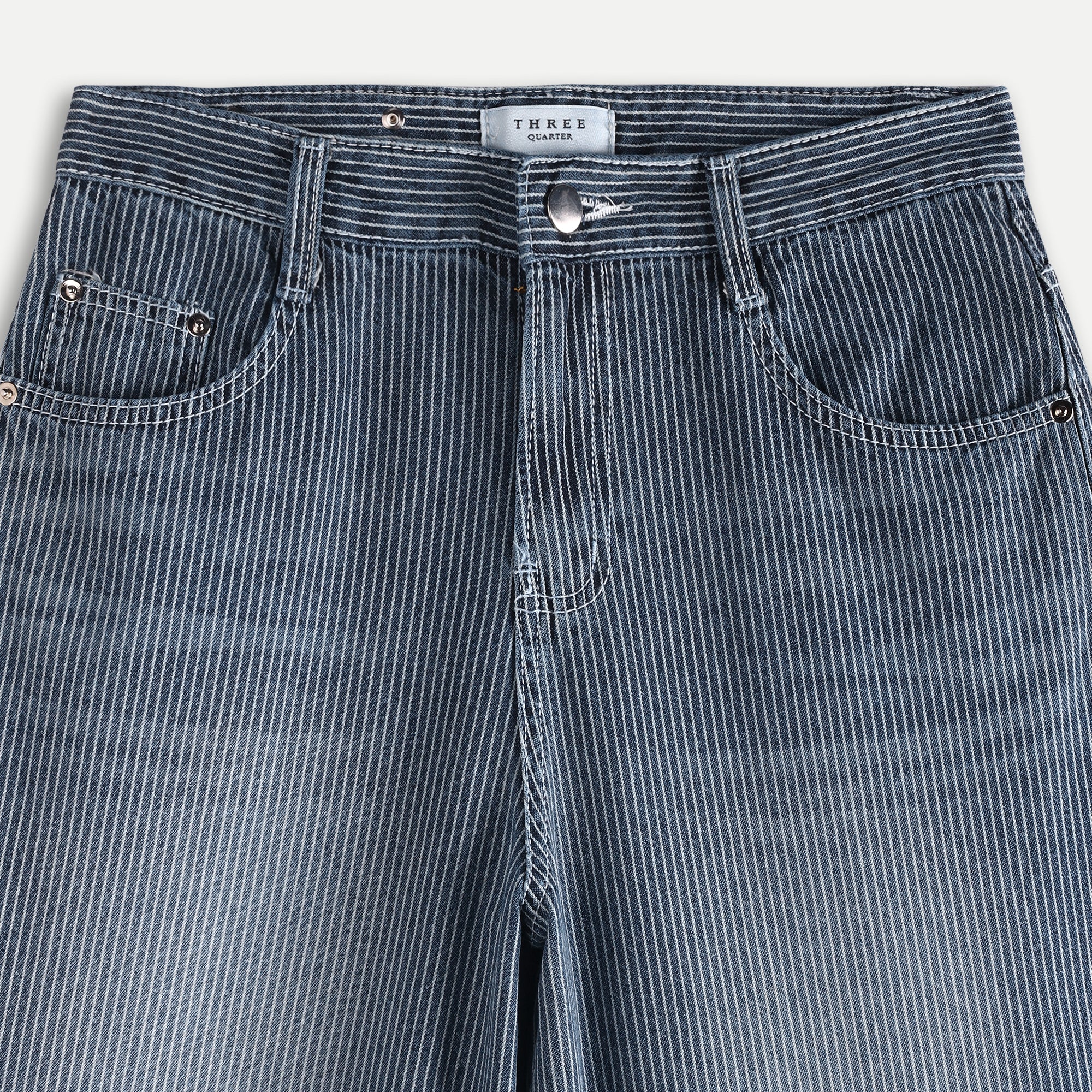 Striped Everdenim Wide Jeans