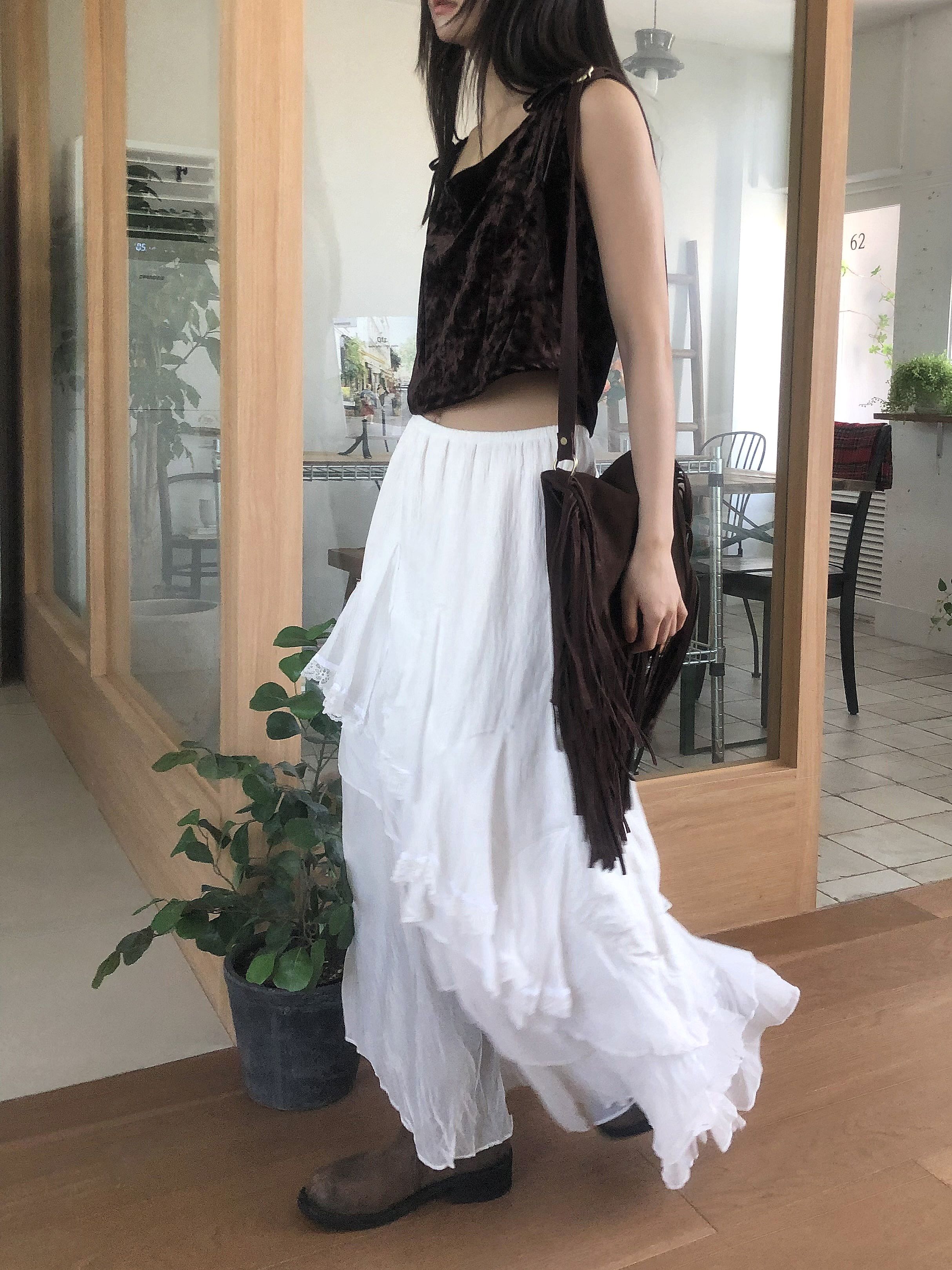 Asymmetrical Glaze Skirt