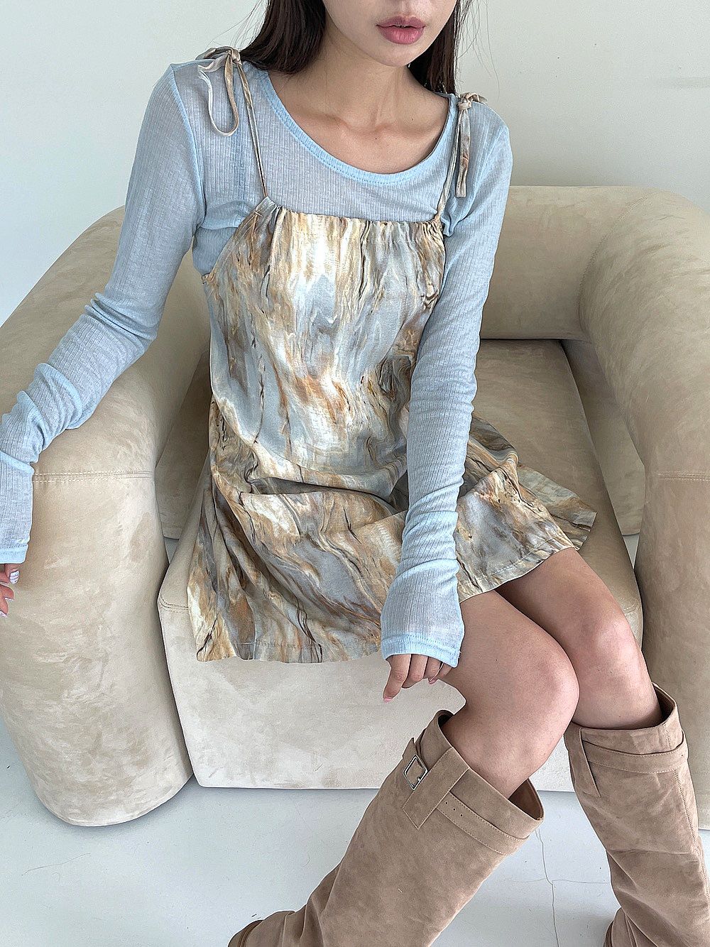 Aurora Marbling Mini Dress