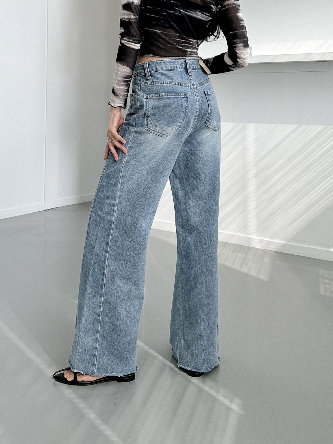 Raw Hemline Denim Jeans