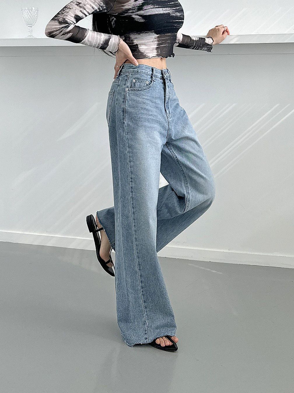 Raw Hemline Denim Jeans