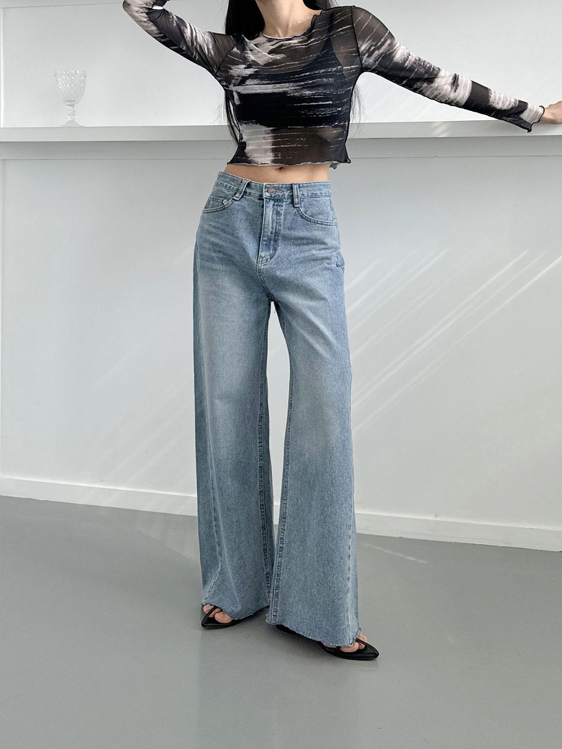 Raw Hemline Denim Jeans