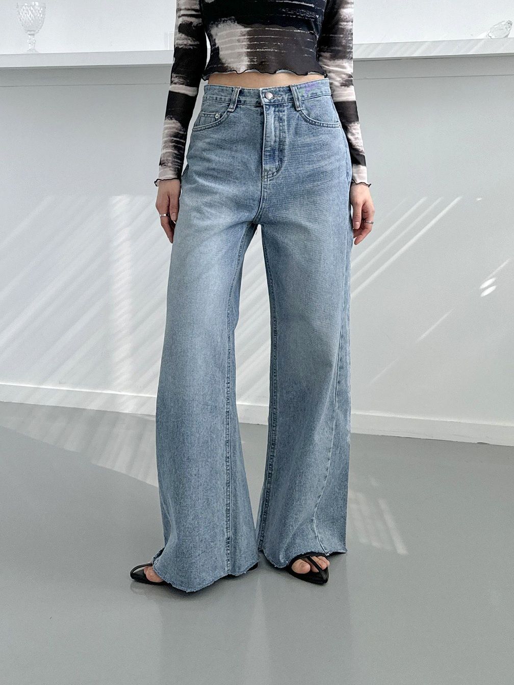 Raw Hemline Denim Jeans