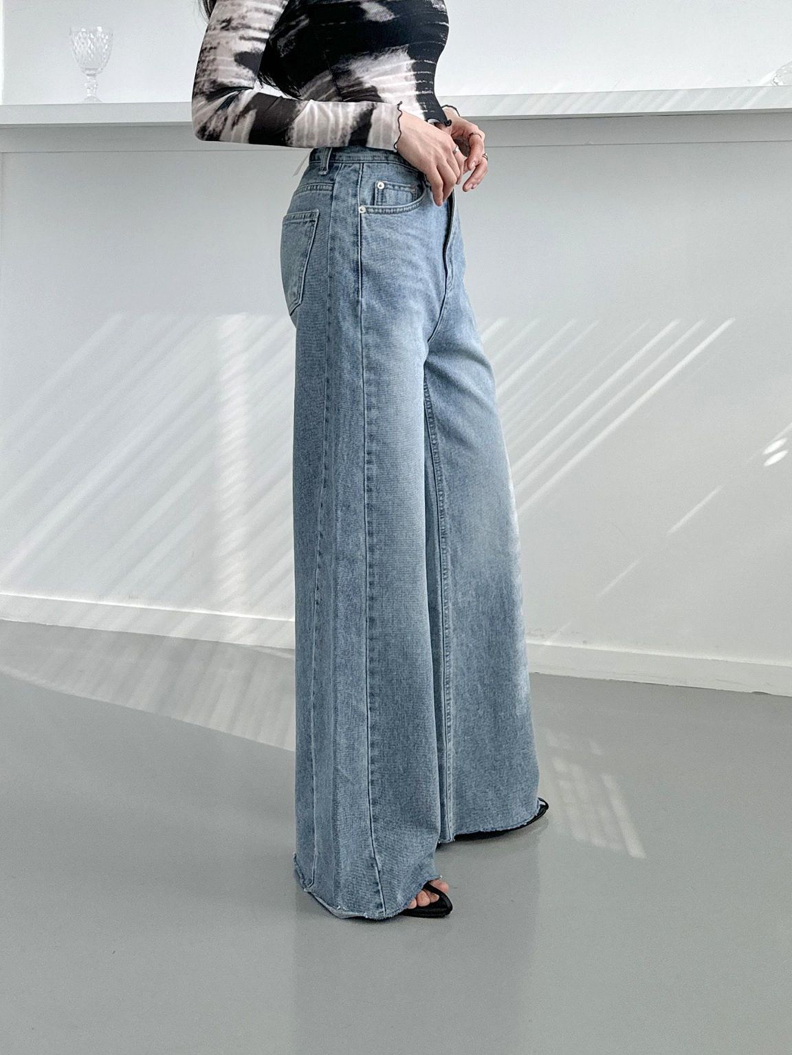Raw Hemline Denim Jeans