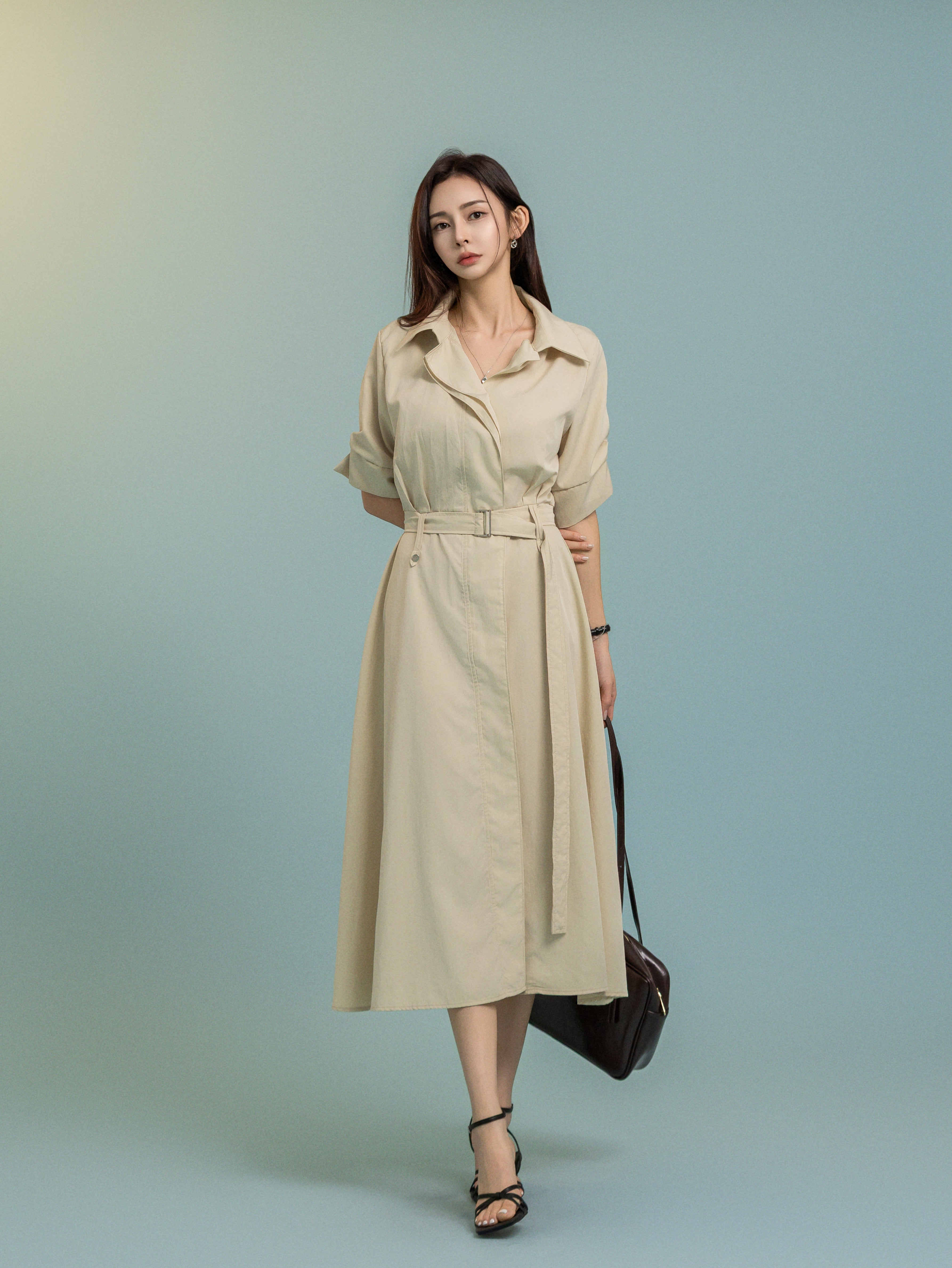 Seoul Collar Midi Dress