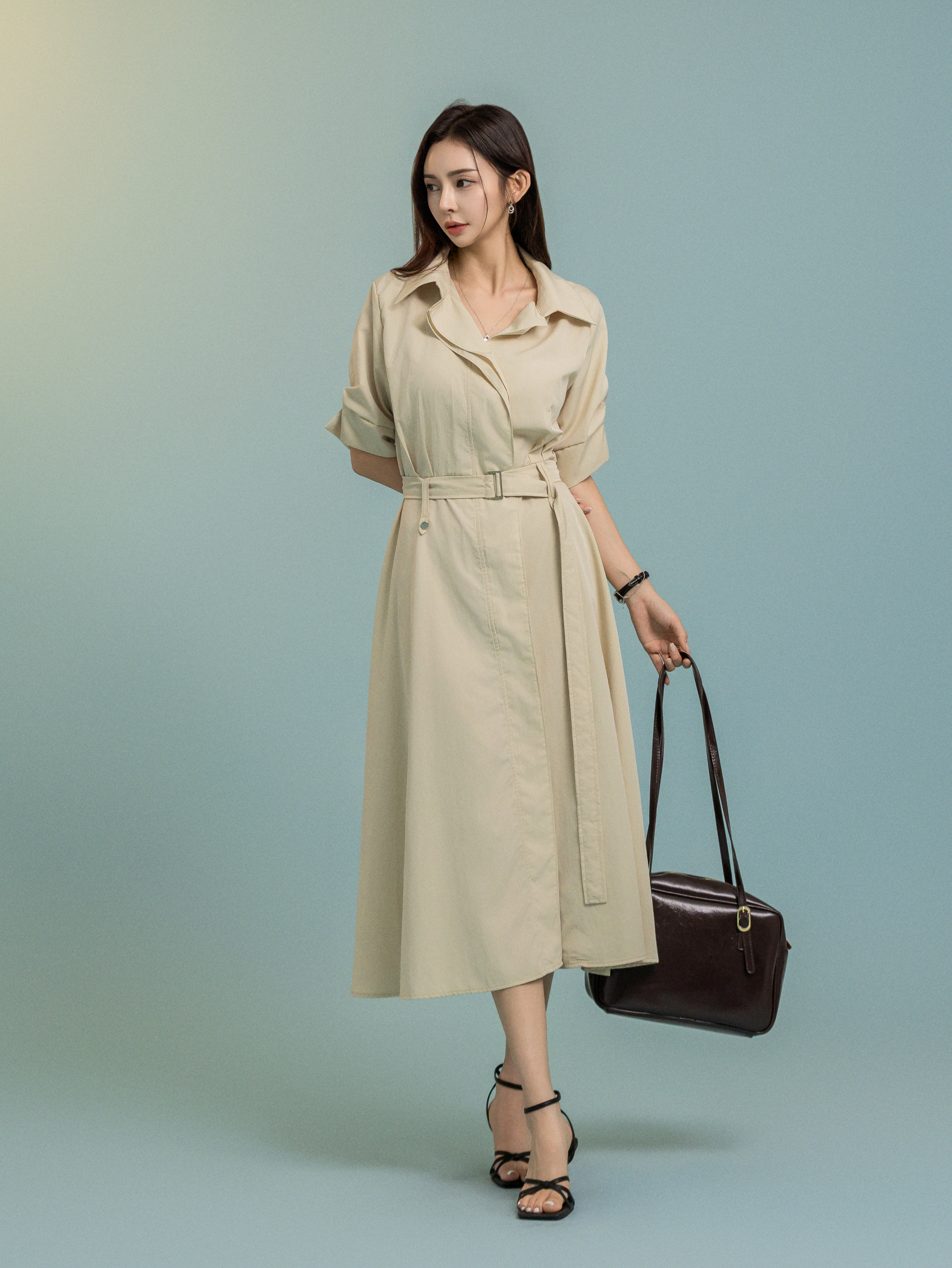 Seoul Collar Midi Dress