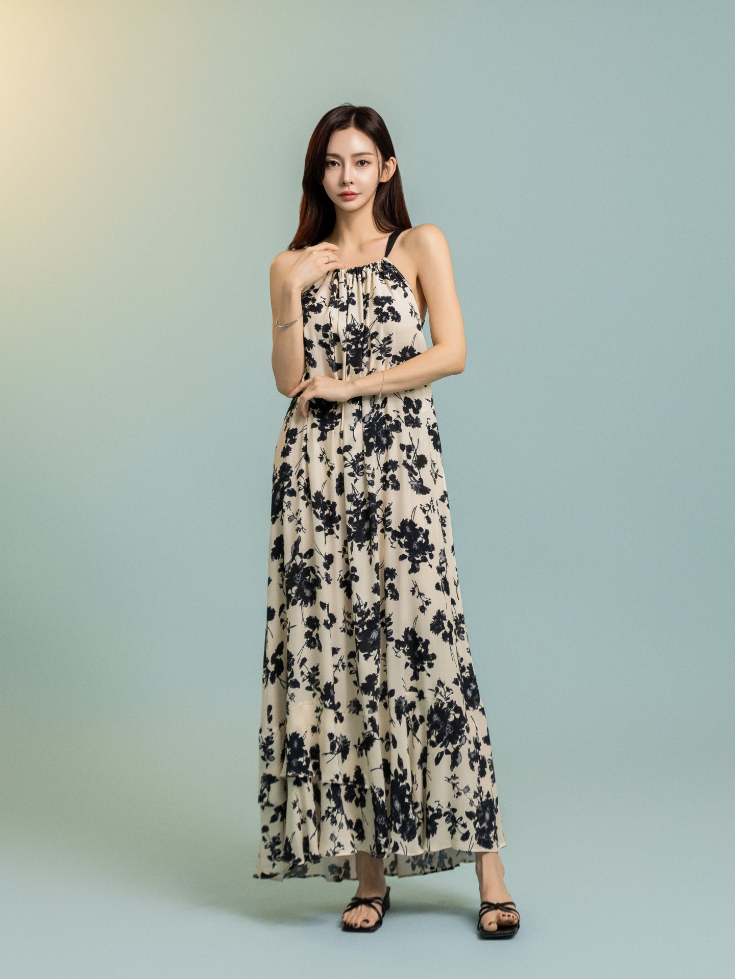 Midnight Bloom Maxi Dress
