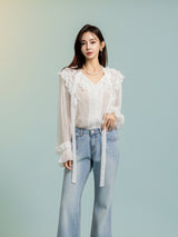Frill Tie Blouse