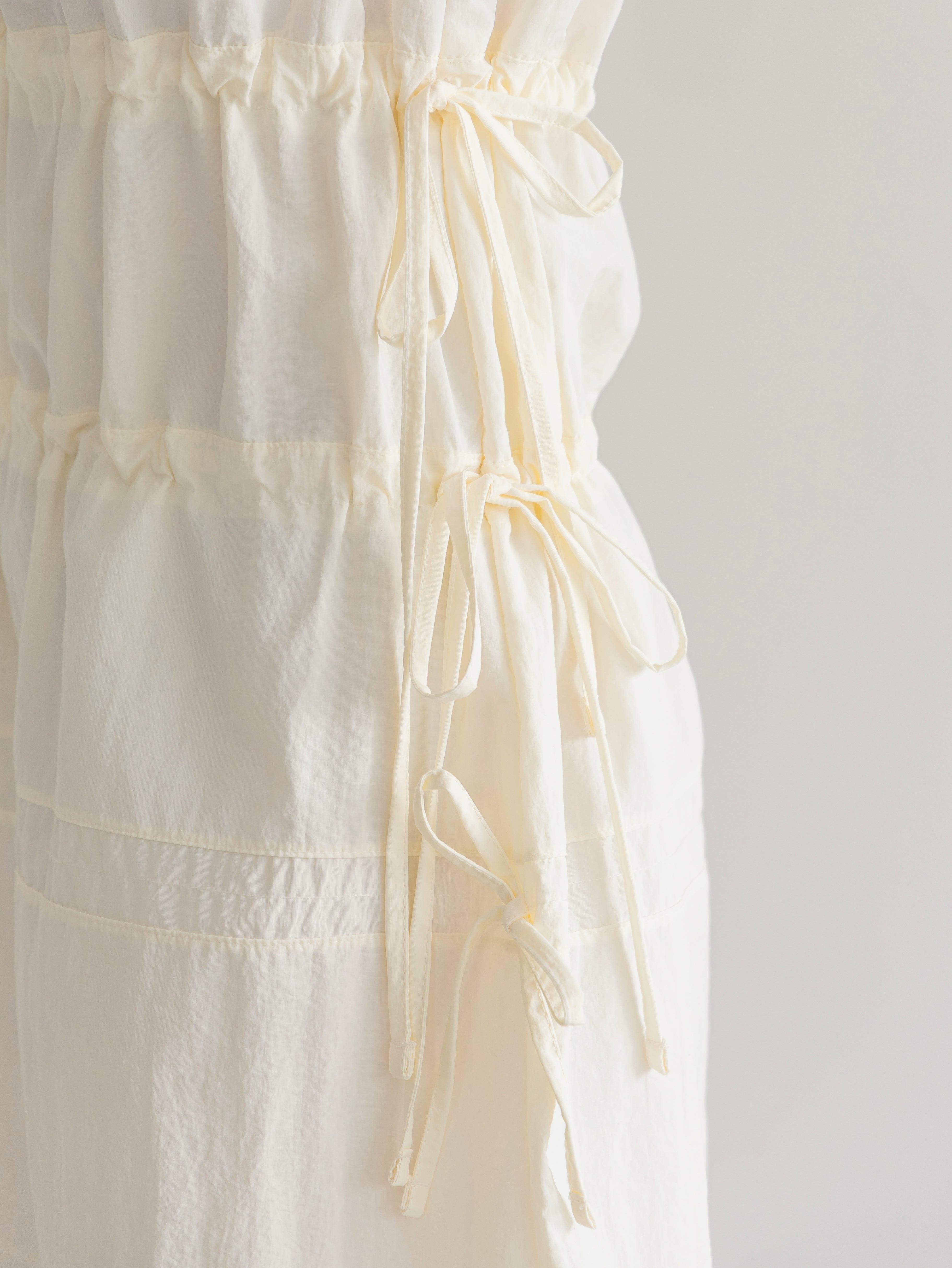 Angel Ribbon Short Dress (Cream)