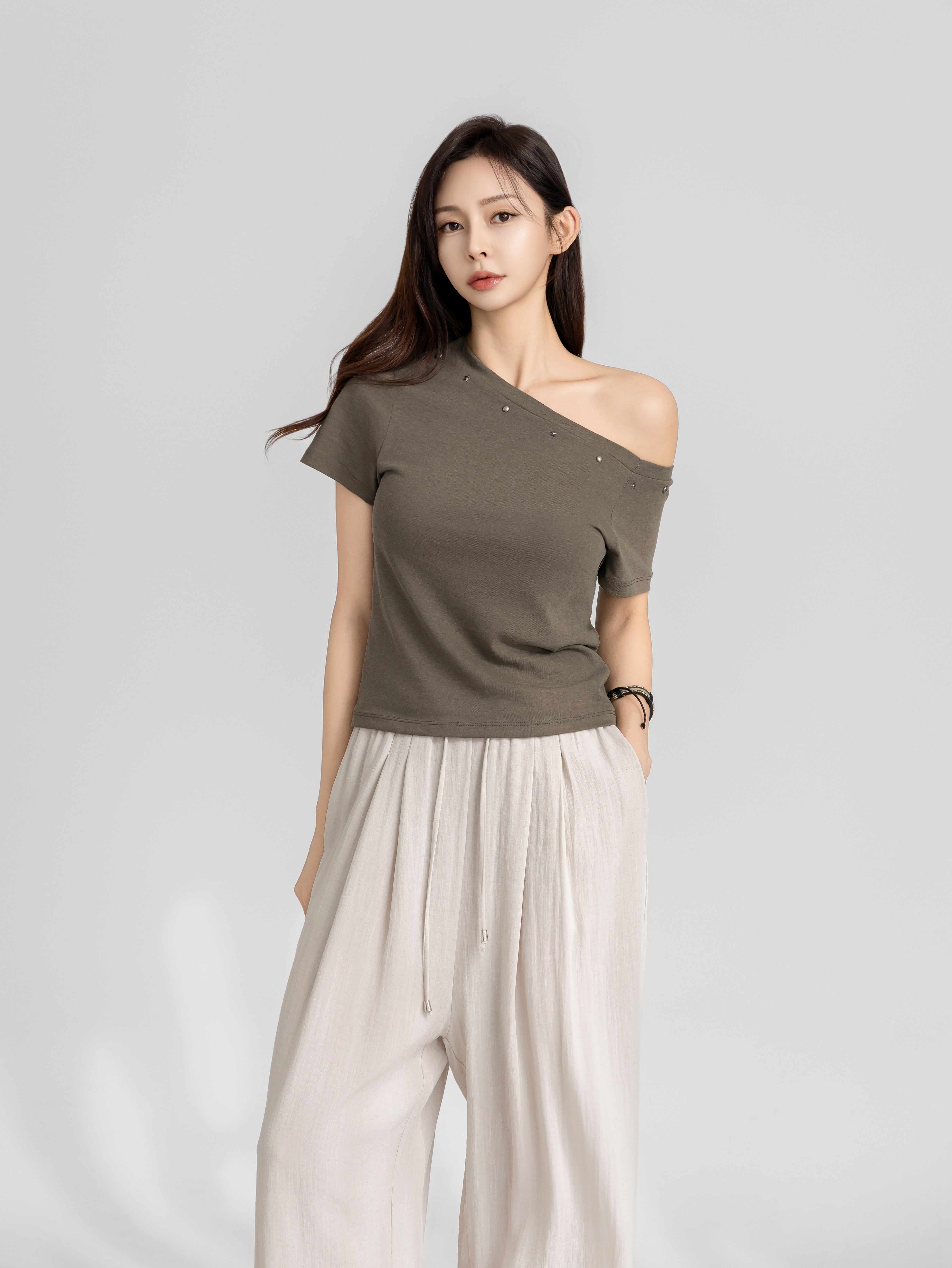 Off Shoulder Stud Top