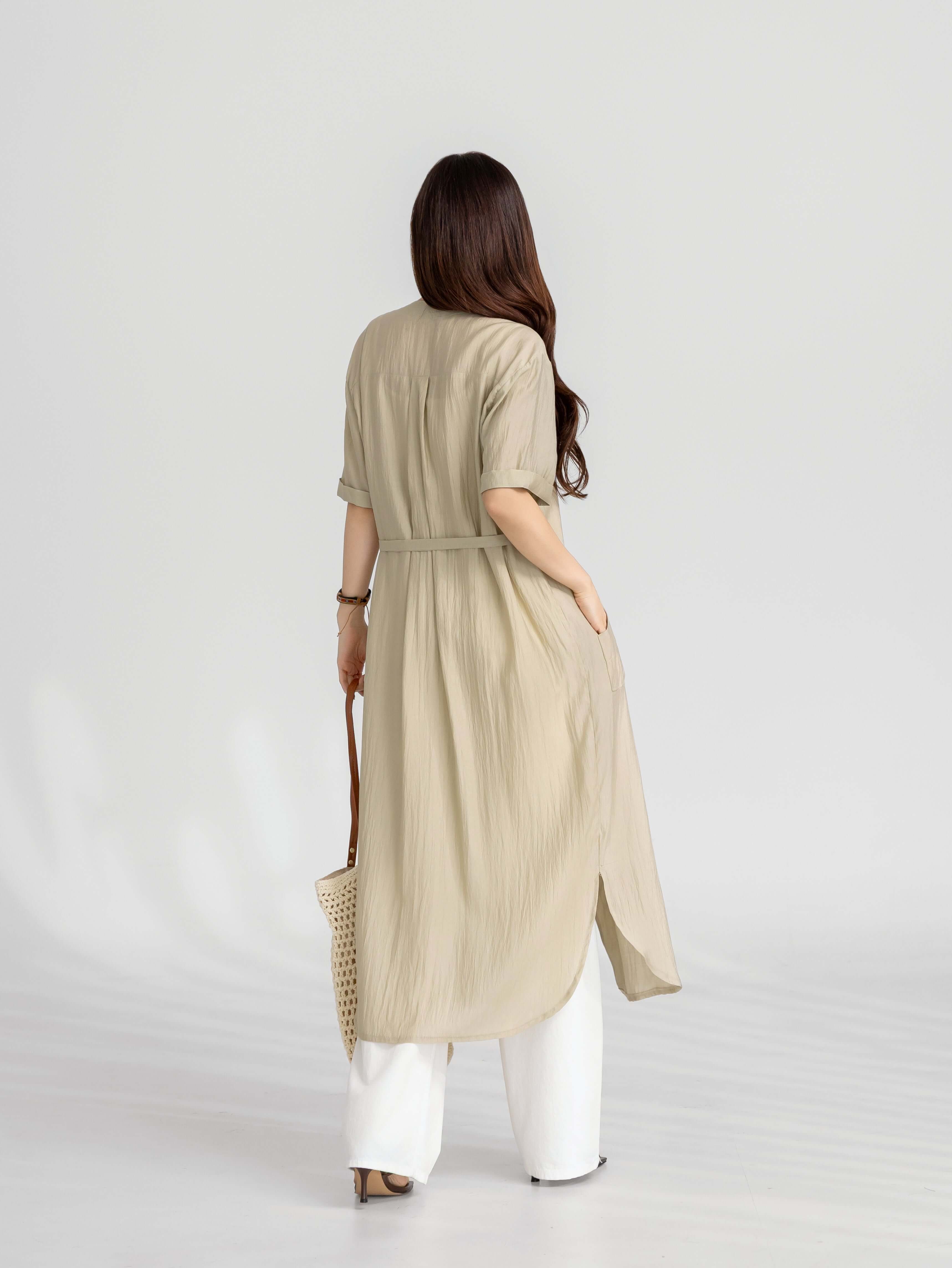 Button Down Flow Dress