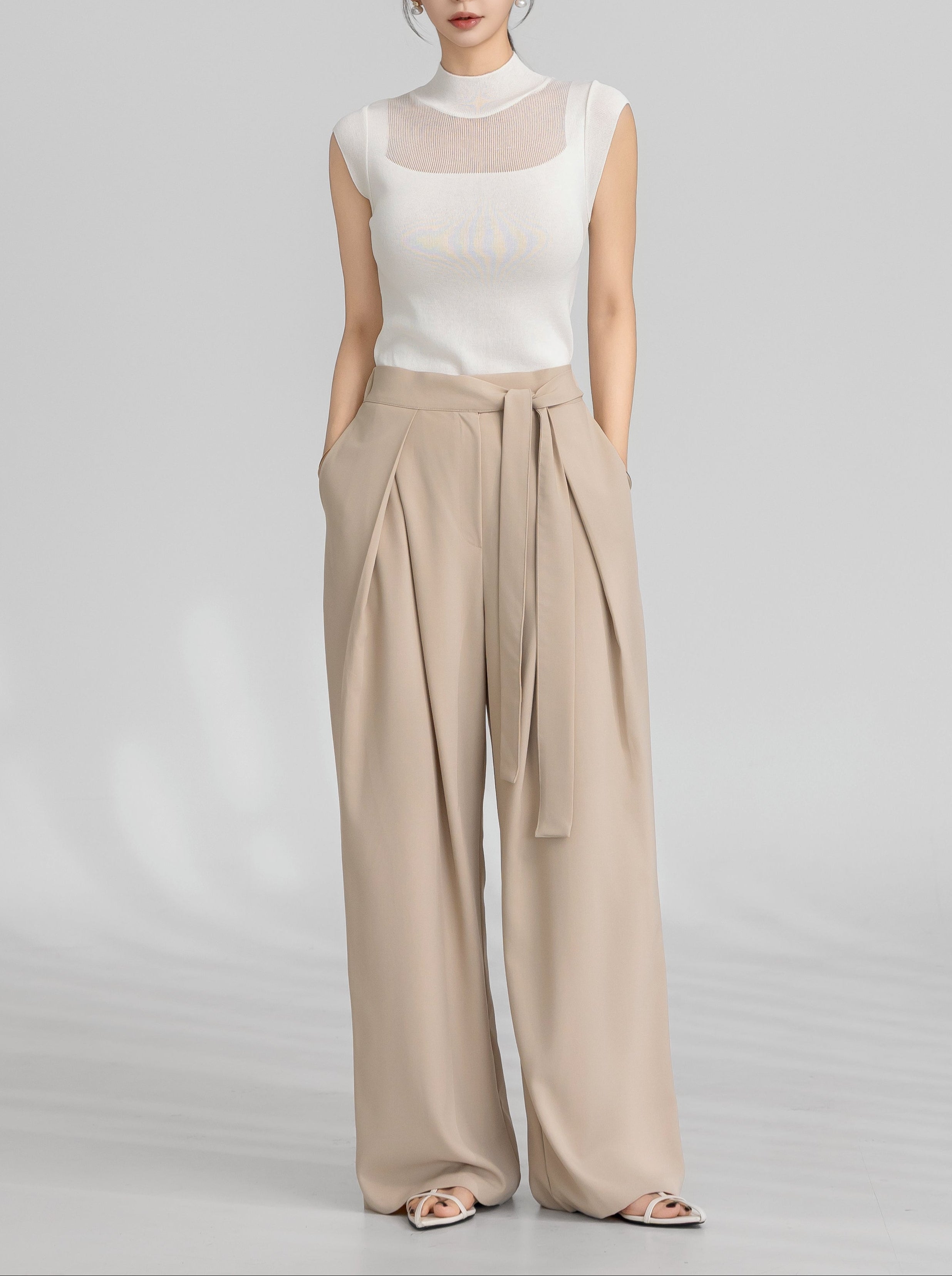 Wrap Belt Wide Slacks