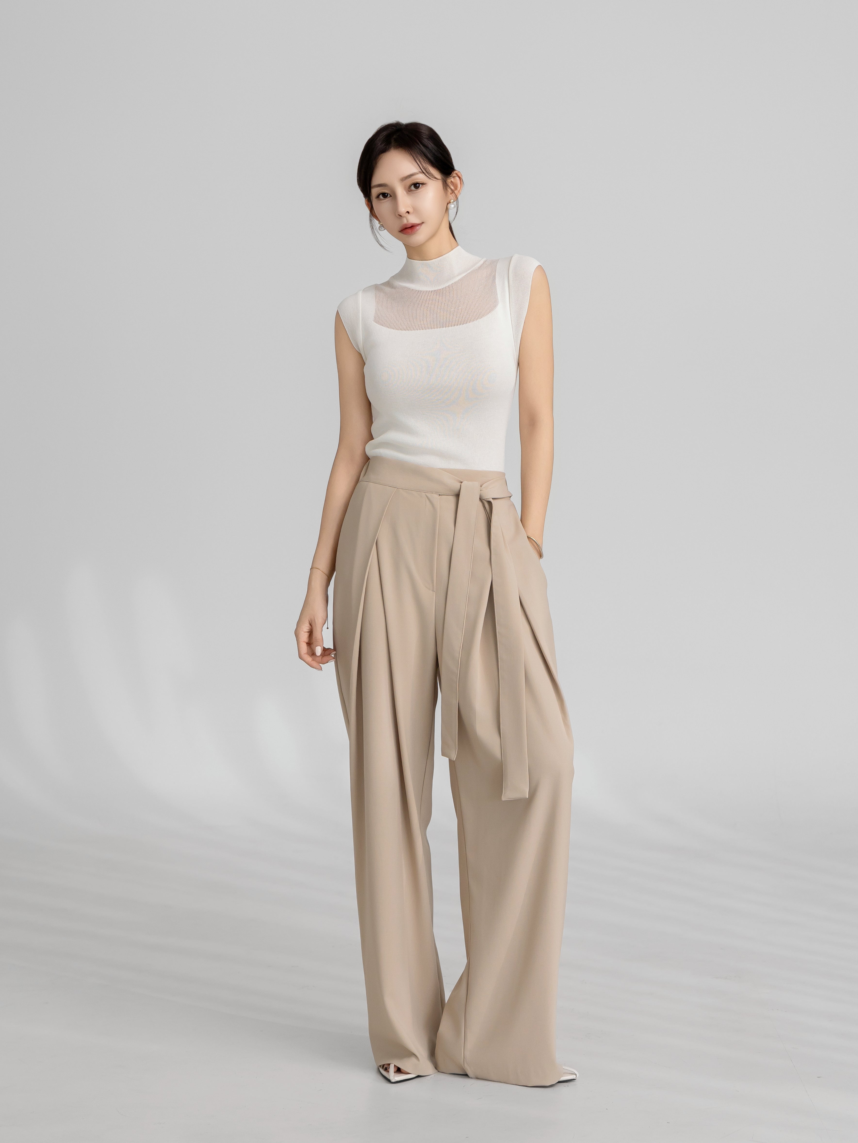 Wrap Belt Wide Slacks