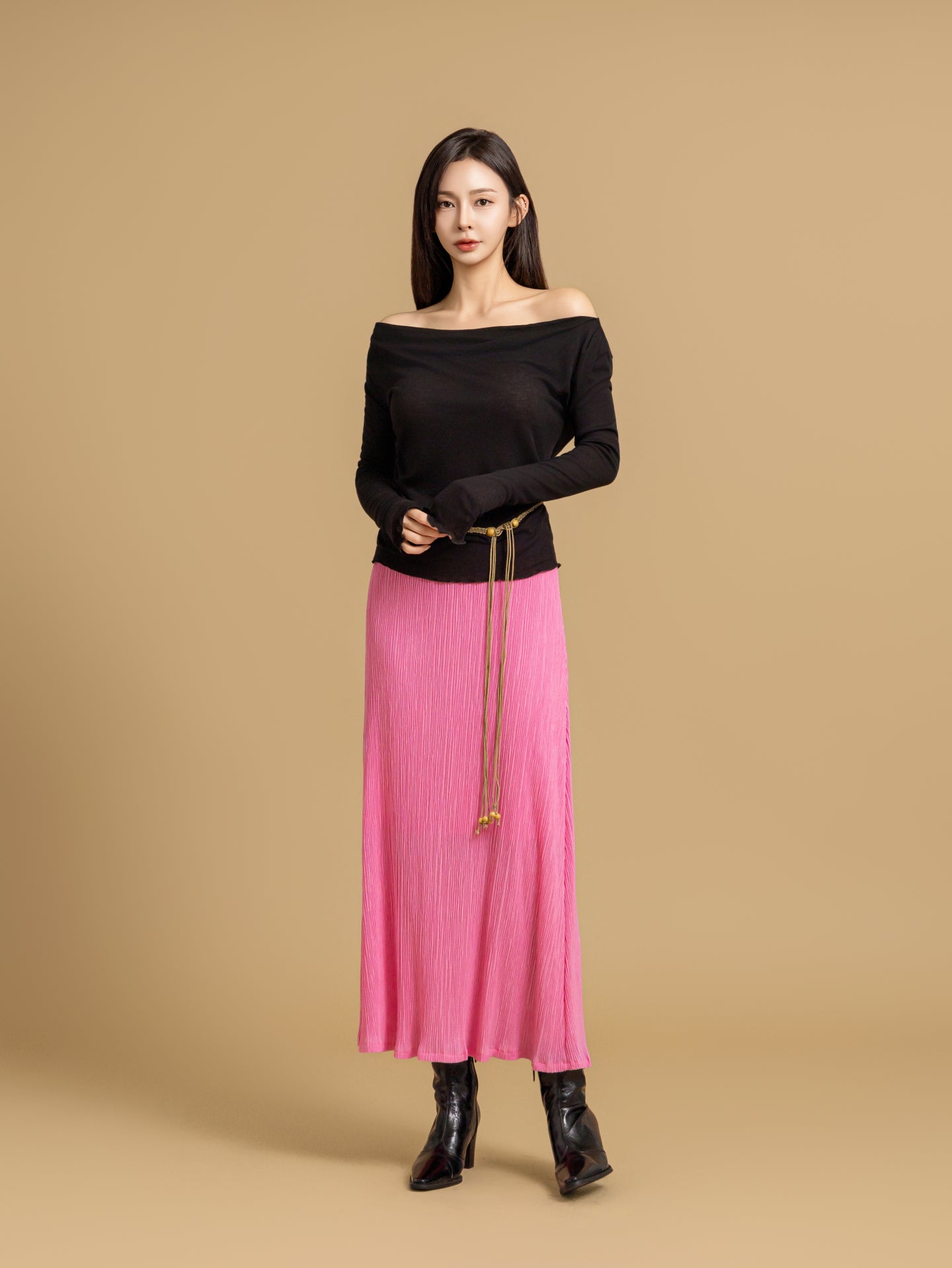 Straight Pleats Skirt