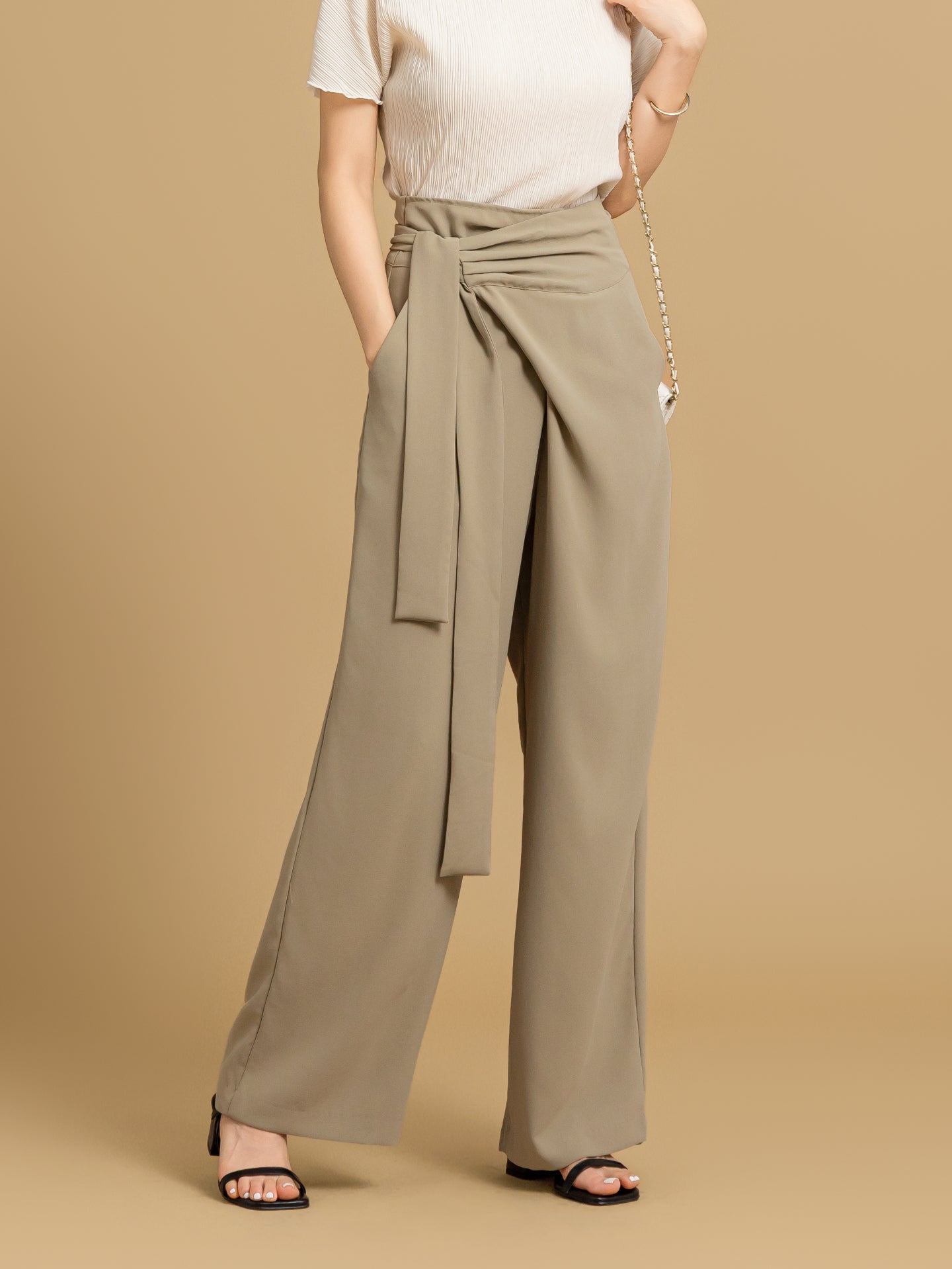 Wide Wrap Slacks