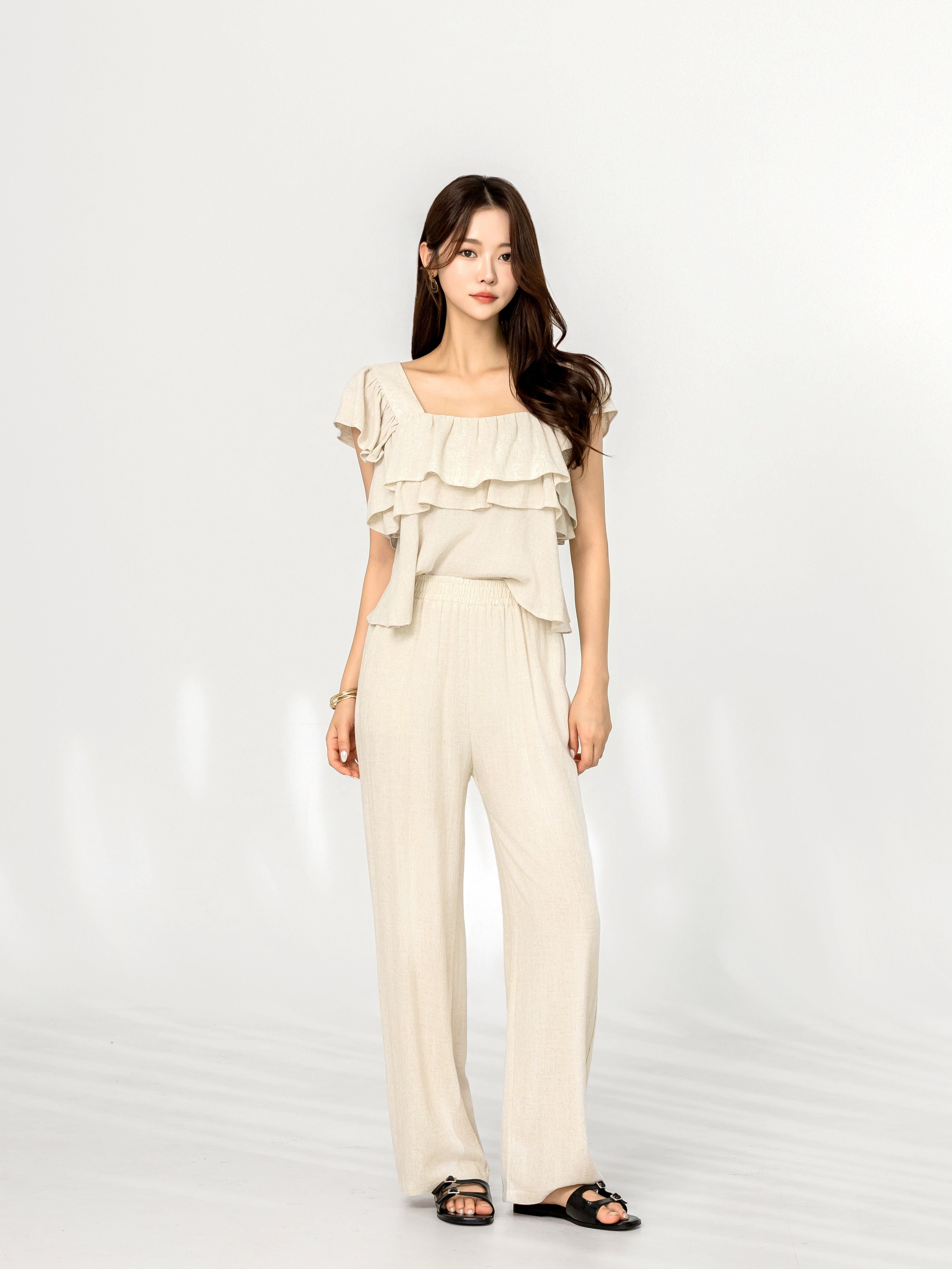 Ruffle Linen Set