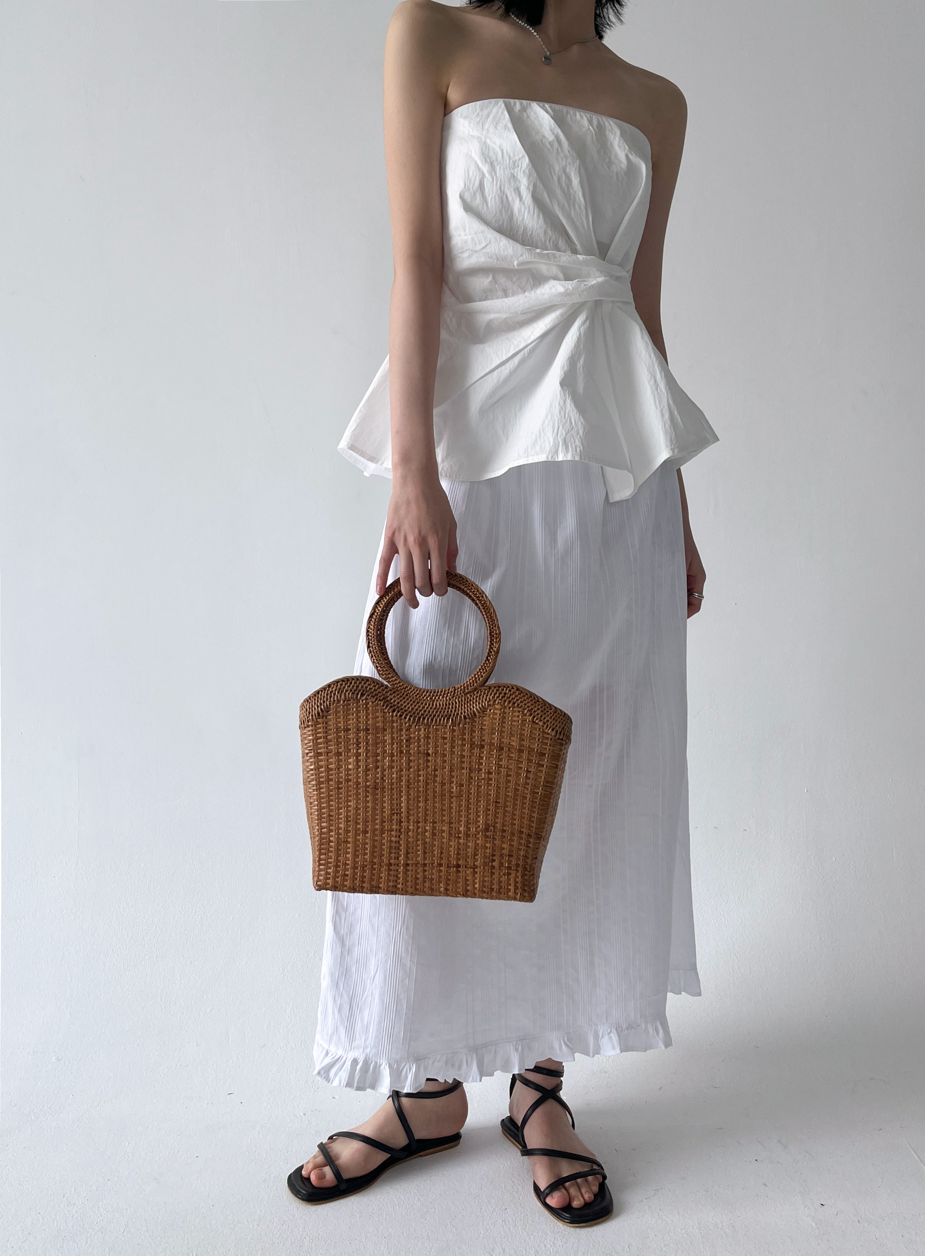 Ruffle Hem Long Skirt