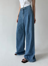 Waist Hugger Wide Jeans