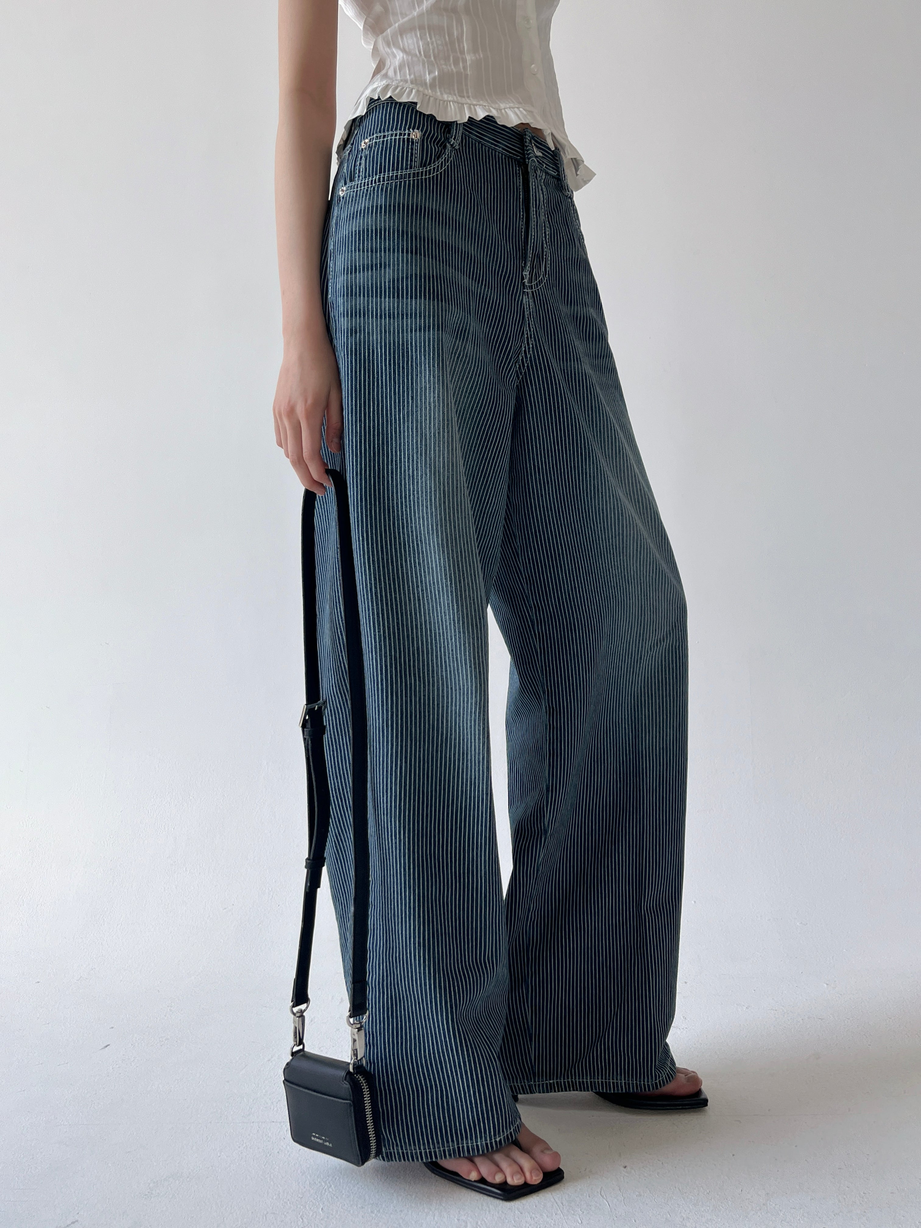 Striped Everdenim WIde Jeans