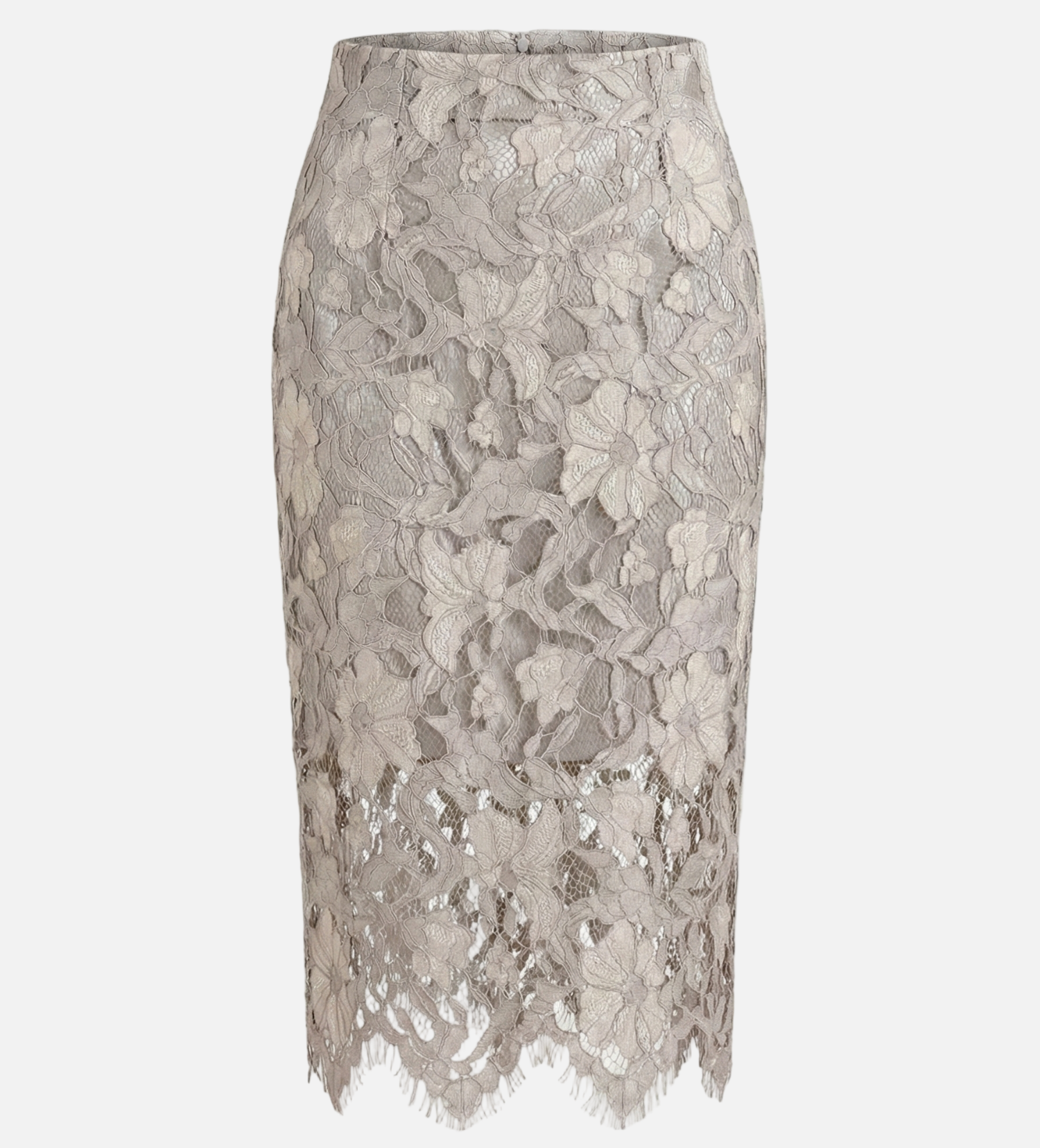 Floral Lace Midi Skirt